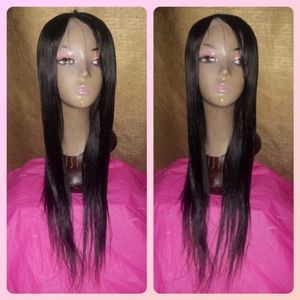 22" Bohemian straight unprocessed virgin glueless 4x4 free part human hair wig